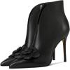 imageFSJ Women Elegant Flower Decoration Ankle Boots Pointed Toe Stiletto High Heel Side Zipper Evening Dress Ladies Shoes Size 415 USBlack