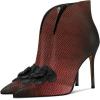 imageFSJ Women Elegant Flower Decoration Ankle Boots Pointed Toe Stiletto High Heel Side Zipper Evening Dress Ladies Shoes Size 415 USRed Scale