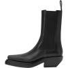 imageFSJ Women Fashion Closed Square Toe Ankle Chelsea Booties Chunky Low Heel Short Boots Winter Date ShoesBlack