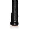 imageFSJ Women Retro Chunky High Heel Ankle Boots Pointed Toe Booties with Side Zipper Winter Shoes Size 415 USBlack Matte