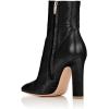 imageFSJ Women Retro Chunky High Heel Ankle Boots Pointed Toe Booties with Side Zipper Winter Shoes Size 415 USBlack Matte