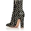 imageFSJ Women Retro Chunky High Heel Ankle Boots Pointed Toe Booties with Side Zipper Winter Shoes Size 415 USBlackpolka Dot