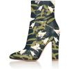 imageFSJ Women Retro Chunky High Heel Ankle Boots Pointed Toe Booties with Side Zipper Winter Shoes Size 415 USFlower