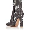 imageFSJ Women Retro Chunky High Heel Ankle Boots Pointed Toe Booties with Side Zipper Winter Shoes Size 415 USFlowerprint
