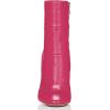 imageFSJ Women Retro Chunky High Heel Ankle Boots Pointed Toe Booties with Side Zipper Winter Shoes Size 415 USFuchsia Matte