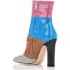 imageFSJ Women Retro Chunky High Heel Ankle Boots Pointed Toe Booties with Side Zipper Winter Shoes Size 415 USMulticolor Pink