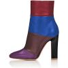 imageFSJ Women Retro Chunky High Heel Ankle Boots Pointed Toe Booties with Side Zipper Winter Shoes Size 415 USMulticolor Red Matte