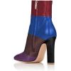 imageFSJ Women Retro Chunky High Heel Ankle Boots Pointed Toe Booties with Side Zipper Winter Shoes Size 415 USMulticolor Red Matte