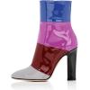 imageFSJ Women Retro Chunky High Heel Ankle Boots Pointed Toe Booties with Side Zipper Winter Shoes Size 415 USMulticolored