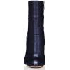 imageFSJ Women Retro Chunky High Heel Ankle Boots Pointed Toe Booties with Side Zipper Winter Shoes Size 415 USNavy Matte