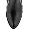 imageFSJ Women Stylish Studded Cutout Closed Pointed Toe Booties Mid Chunky Block Heel Side Strap Ankle Boots Casual Shoes Size 415 USBlack