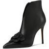 imageFSJ Women Elegant Flower Decoration Ankle Boots Pointed Toe Stiletto High Heel Side Zipper Evening Dress Ladies Shoes Size 415 USBlack