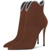 imageFSJ Women Chic Pointed Toe Stiletto High Heel Ankle Boots Elastic Pull On Party Dress Morden Ladies Shoes Size 415 USSienna