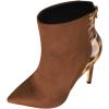 imageFSJ Women Fashion High Heel Ankle Boots Leopard Print Closed Pointed Toe Stilettos Zipper Warm Shoes Size 415 M USBrown Leopard