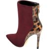 imageFSJ Women Fashion High Heel Ankle Boots Leopard Print Closed Pointed Toe Stilettos Zipper Warm Shoes Size 415 M USDark Red Leopard