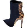 imageFSJ Women Fashion High Heel Ankle Boots Leopard Print Closed Pointed Toe Stilettos Zipper Warm Shoes Size 415 M USNavy Leopard