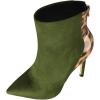 imageFSJ Women Fashion High Heel Ankle Boots Leopard Print Closed Pointed Toe Stilettos Zipper Warm Shoes Size 415 M USOlive Leopard