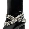 imageFSJ Women Gorgeous Platform Ankle Boots Closed Round Toe Chunky High Heel Pull On Shoes Size 415 USBlack Crystal