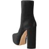 imageFSJ Women Gorgeous Platform Ankle Boots Closed Round Toe Chunky High Heel Pull On Shoes Size 415 USBlack Velvet