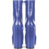 imageFSJ Women Gorgeous Platform Ankle Boots Closed Round Toe Chunky High Heel Pull On Shoes Size 415 USBlue