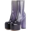 imageFSJ Women Gorgeous Platform Ankle Boots Closed Round Toe Chunky High Heel Pull On Shoes Size 415 USPurple Scales