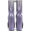 imageFSJ Women Gorgeous Platform Ankle Boots Closed Round Toe Chunky High Heel Pull On Shoes Size 415 USPurple Scales