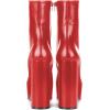 imageFSJ Women Gorgeous Platform Ankle Boots Closed Round Toe Chunky High Heel Pull On Shoes Size 415 USRed