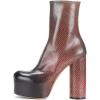 imageFSJ Women Gorgeous Platform Ankle Boots Closed Round Toe Chunky High Heel Pull On Shoes Size 415 USRed Scales