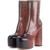 imageFSJ Women Gorgeous Platform Ankle Boots Closed Round Toe Chunky High Heel Pull On Shoes Size 415 USRed Scales