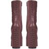 imageFSJ Women Gorgeous Platform Ankle Boots Closed Round Toe Chunky High Heel Pull On Shoes Size 415 USWinered Crocodile