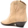 imageFSJ Women Low Stacked Heel Western Cowboy Ankle Boots Faux Suede Pointed Toe Slip On Retro Cowgirl Booties Wide Calf Formal Outfit Shoes Size 416 USApricot