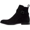 imageFSJ Women Chic Suede Round Toe Block Low Heel Ankle Boots Elastic Buckle Pull On Classic Casual Ladies Shoes Size 415 USBlack