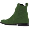 imageFSJ Women Chic Suede Round Toe Block Low Heel Ankle Boots Elastic Buckle Pull On Classic Casual Ladies Shoes Size 415 USGreen