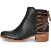 imageFSJ Women Classic Round Toe Lace Up Ankle Bootie Block Chunky Heel Side Zipper Cowboy Fashion Chelsea Boots Party Dress Short Booties Size 415 USBlack