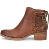 imageFSJ Women Classic Round Toe Lace Up Ankle Bootie Block Chunky Heel Side Zipper Cowboy Fashion Chelsea Boots Party Dress Short Booties Size 415 USBrown