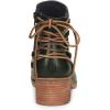 imageFSJ Women Classic Round Toe Lace Up Ankle Bootie Block Chunky Heel Side Zipper Cowboy Fashion Chelsea Boots Party Dress Short Booties Size 415 USGreen