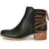 imageFSJ Women Classic Round Toe Lace Up Ankle Bootie Block Chunky Heel Side Zipper Cowboy Fashion Chelsea Boots Party Dress Short Booties Size 415 USGreen