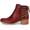 imageFSJ Women Classic Round Toe Lace Up Ankle Bootie Block Chunky Heel Side Zipper Cowboy Fashion Chelsea Boots Party Dress Short Booties Size 415 USRed