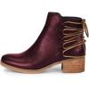 imageFSJ Women Classic Round Toe Lace Up Ankle Bootie Block Chunky Heel Side Zipper Cowboy Fashion Chelsea Boots Party Dress Short Booties Size 415 USWine Red
