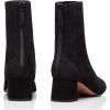 imageFSJ Women Classic Round Toe Low Chunky Block Heel Ankle Boots Trendy Back Zipper Winter Booties Suede Party Dress Shoes Size 415 USBlack