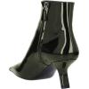 imageFSJ Women Closed Toe Ankle Boots Slanted Kitten Mid Heel Side Zipper Short Booties Glossy Leather Walking Dress Shoes Size 416 USGreen