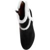 imageFSJ Women Fuzzy Round Toe Mid Chunky Block Heel Ankle Booties Chic Tassels Side Zipper Short Boots Winter Casual Formal Dress Shoes Size 415 USBlack