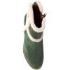 imageFSJ Women Fuzzy Round Toe Mid Chunky Block Heel Ankle Booties Chic Tassels Side Zipper Short Boots Winter Casual Formal Dress Shoes Size 415 USGreen