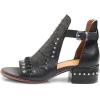imageFSJ Women Peep Open Toe Boot Cut Out Buckle Ankle Bootie Comfortable Stacked Block Low Heeled Sandal Shoes Size 415 USBlackscar