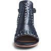 imageFSJ Women Peep Open Toe Boot Cut Out Buckle Ankle Bootie Comfortable Stacked Block Low Heeled Sandal Shoes Size 415 USNavy