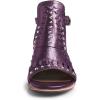 imageFSJ Women Peep Open Toe Boot Cut Out Buckle Ankle Bootie Comfortable Stacked Block Low Heeled Sandal Shoes Size 415 USPurple