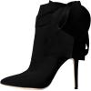 imageFSJ Women Pointed Toe Stiletto Heel Ankle Boots Side Zipper Tie Bowknot Booties Western Fashion Nightclub Shoes Size 416 USBlack