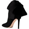 imageFSJ Women Pointed Toe Stiletto Heel Ankle Boots Side Zipper Tie Bowknot Booties Western Fashion Nightclub Shoes Size 416 USBlack