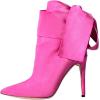 imageFSJ Women Pointed Toe Stiletto Heel Ankle Boots Side Zipper Tie Bowknot Booties Western Fashion Nightclub Shoes Size 416 USHot Pink