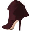imageFSJ Women Pointed Toe Stiletto Heel Ankle Boots Side Zipper Tie Bowknot Booties Western Fashion Nightclub Shoes Size 416 USMaroon